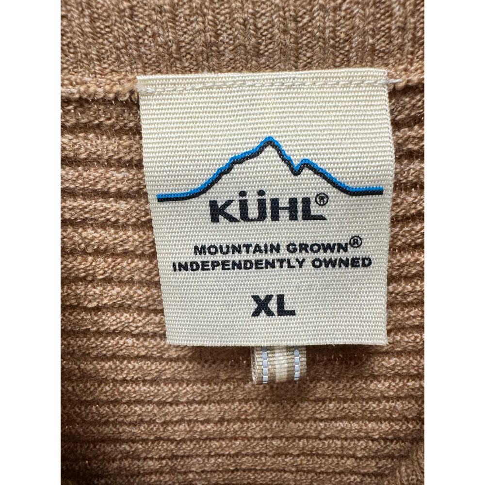 KÜHL Solace Ribbed Cowl Neck Sweater XL NWT Latte Beige Cozy Knit - Picture 5 of 7